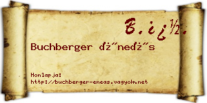Buchberger Éneás névjegykártya